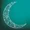 Filigree glitter moon card