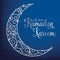 Filigree glitter moon Ramadan Kareem Generous Ramadan card