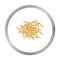 Filini pasta icon in cartoon style isolated on white background. Types of pasta symbol stock vector illustration.