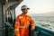 Filipino deck Officer on deck of vessel or ship