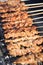 Filipino Dish Pork Barbeque Skewers Closeup