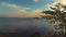 Filipino Fisherman Fishing On Outrigger Boat.Sunset Time Lapse Philippines