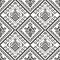 Filipino traditional Yakan weaving inspired vector seamless pattern - black and white geometric textile