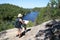 Filipino Woman Hiking at Orphan Lake