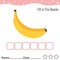 Fill in blank,Banana Fruit Word, Concept of food and fruit education