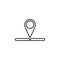 Fill, location, map icon. Simple thin line, outline vector of location icons for ui and ux, website or mobile application