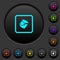 Fill object dark push buttons with color icons