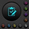 Fill out checklist dark push buttons with color icons