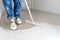 Fill screed floor repair and furnish