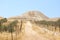 The filled artificial hill in which they are located the ruins of the palace of King Herod - Herodion,in the Judean