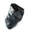 Filled black plastic garbage bag isolated