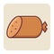 Filled color outline icon for rolled tortilla.