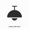 Filled hang lamp icon template