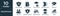 filled insurance icon set. contain flat vision insurance, health insurance, cargo overturned vehicle, unemployed, family care, of