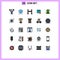 Filled line Flat Color Pack of 25 Universal Symbols of economic, money, web, dollar, calendar