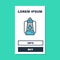 Filled outline Camping lantern icon isolated on turquoise background. Vector
