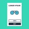 Filled outline Contact lens container icon isolated on turquoise background. Eyesight care, lens hygiene container