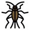 Filled outline icon for cricket bug.