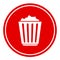 Filled recycle bin icon