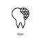 Filler icon. Trendy modern flat linear vector Filler icon on white background from thin line Dentist collection