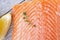 Fillet of fresh salmon with a sprig of thyme