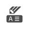 Filling form glyph icon or document writing sign