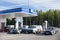 Filling station is in Karelian woods sells fuel and engine lubricants for motor vehicles