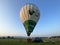 Filling with warm air and preparing the balloon for a panoramic flight over Croatian Zagorje - Croatia