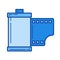 Film cartridge line icon.