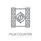 Film counter linear icon. Modern outline Film counter logo conce