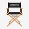 Film director chair. Wooden movie director chair.