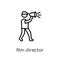 Film director icon. Trendy modern flat linear vector Film direct