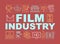 Film industry word concepts banner. Show business. Cinema production and distribution. Presentation, website. Isolated