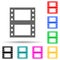 film multi color style icon. Simple thin line, outline vector of web icons for ui and ux, website or mobile application