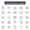 Film and photographic libraries line icons, signs, vector set, outline illustration concept