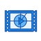 Film play line icon.