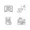 Film production linear icons set