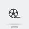 Film reel icon, Black vector is type EPS10