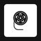 Film reel icon, simple style