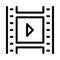 Film reel play icon