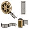 Film roll sets of elements for filmmaking vector illustration