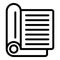 Film scenario script icon, outline style