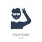 film star icon. Trendy flat vector film star icon on white background from Cinema collection