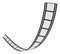 Film strip curve template. Movie frames roll