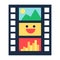 Film strip flat vector icon