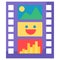 Film strip flat vector icon