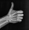 Film xray x-ray or radiograph of a thumb up associated with agreement, approval, confirmation or positivity in gestural language,