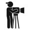 Filmmaker icon simple vector. Film cinema