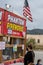 Filmore, California, United States - June 28, 2020: Customers with masks line up to buy fireworks from stands in Filmore ahead of