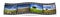 Filmstrip with four colorful landscapes